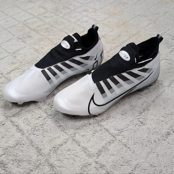 Nike Vapor Edge Elite 360 Flyknit White Black Football Cleats Mens 14 DQ3558-100 main image 5